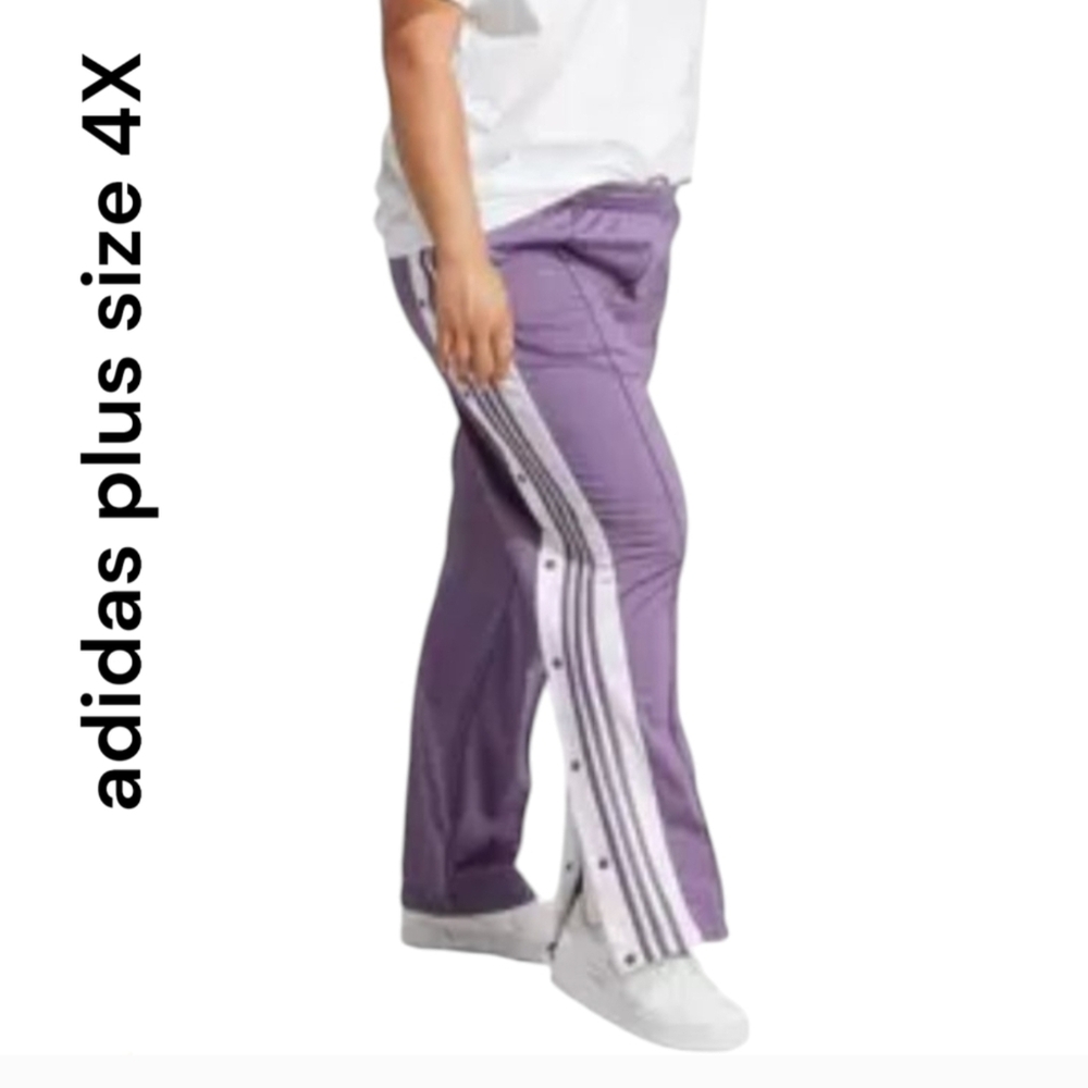 Adidas | 2 Pair Women's Snap Away Track Pants | 1 Blue 1 Purple | Plus Size 4X - Picture 10 of 14